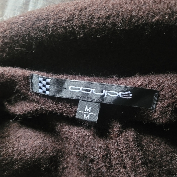 Coupe 100% Wool Sweater Cardigan in a Brown Color M - Picture 7 of 7